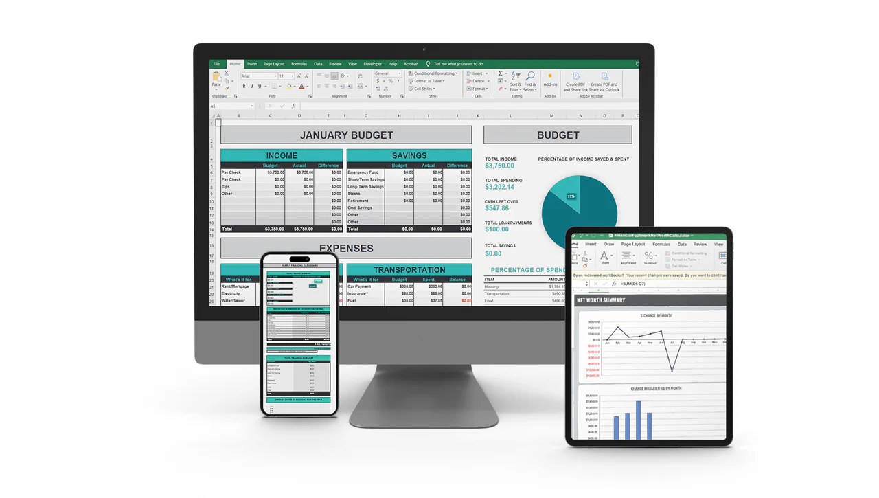 The 12-Month Digital Budget tracker