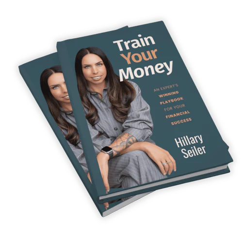 Stack of Train Your Money books for an event